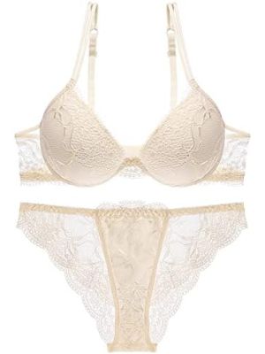 Ylishi Lace Bra and Panty Set - Floral Lingerie