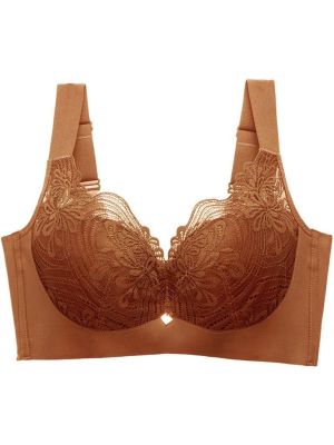 Ylishi Mulberry Silk Push Up Bra - Lace Design