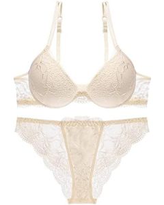 Ylishi Lace Bra and Panty Set - Floral Lingerie